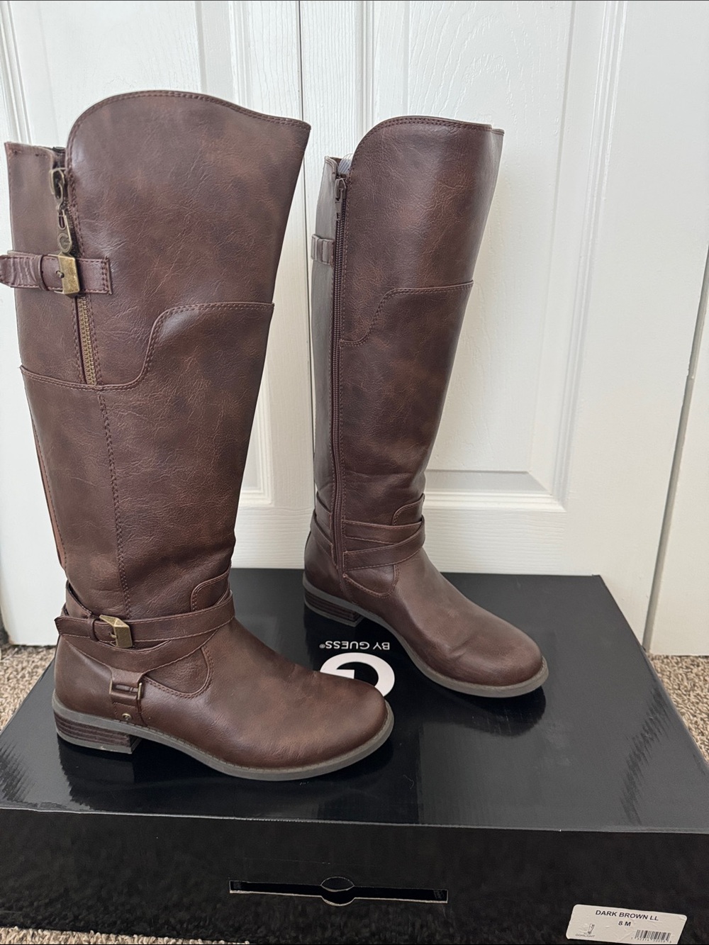 G by Guess Dark Brown Over-the-Knee Riding Boots